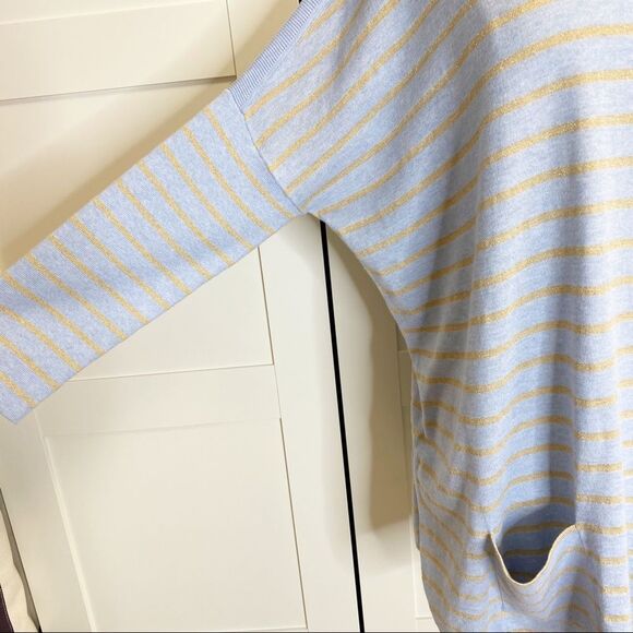 Lilly Pulitzer Striped Cobo Sweater Heathered Coastal Shell M - Picture 5 of 7